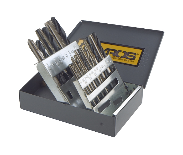 Gyros 93-16218 High Speed Steel Fine Tap and Drill Bit Set, 18 pc