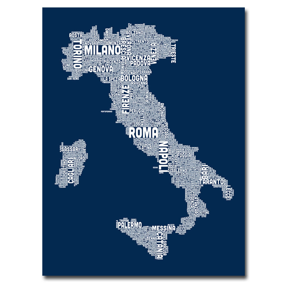 Trademark Global Michael Tompsett 'Italy City Map II' Canvas Art