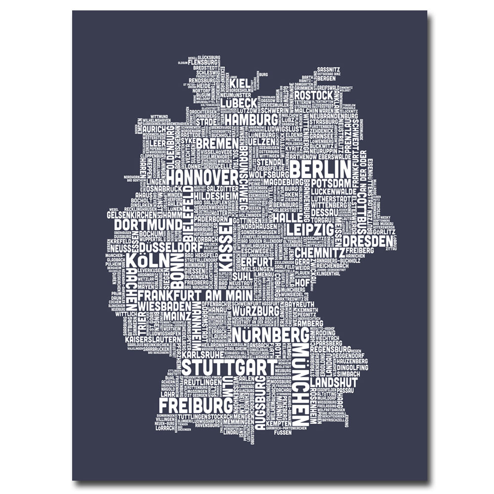 Trademark Global Michael Tompsett 'Germany City Map II' Canvas Art