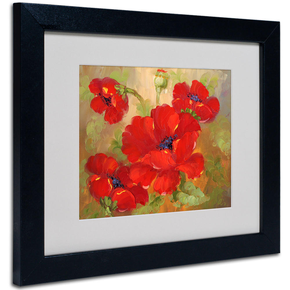 Trademark Global 'Poppies' Framed Matted Art