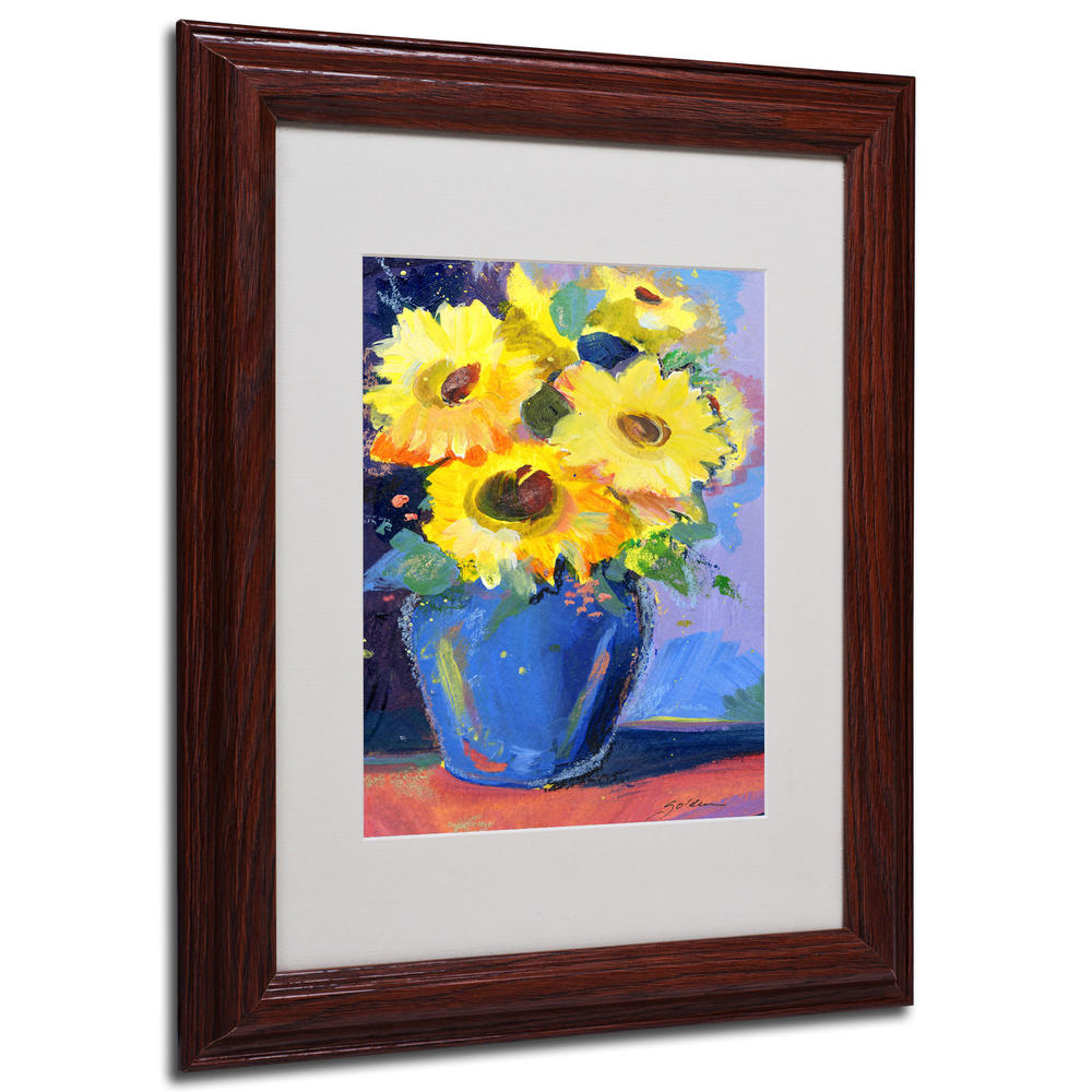 Trademark Global Sheila Golden 'Sunflowers II' Matted Framed Art