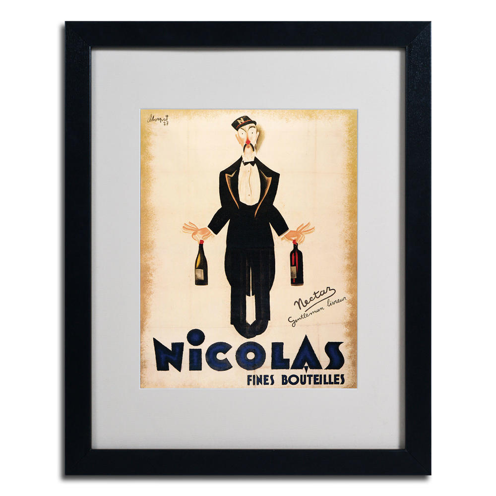 Trademark Global 'Nicolas Fines Bouteilles' Framed Matted Art