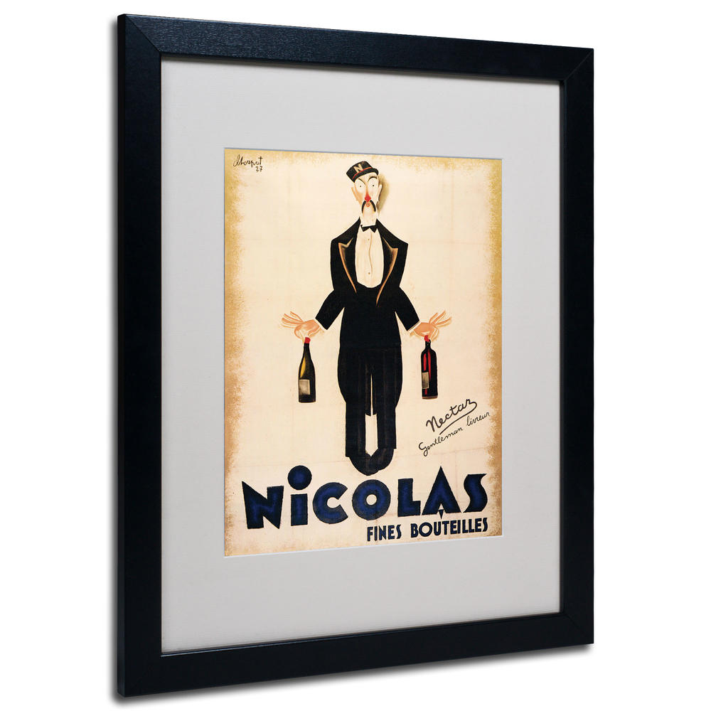Trademark Global 'Nicolas Fines Bouteilles' Framed Matted Art