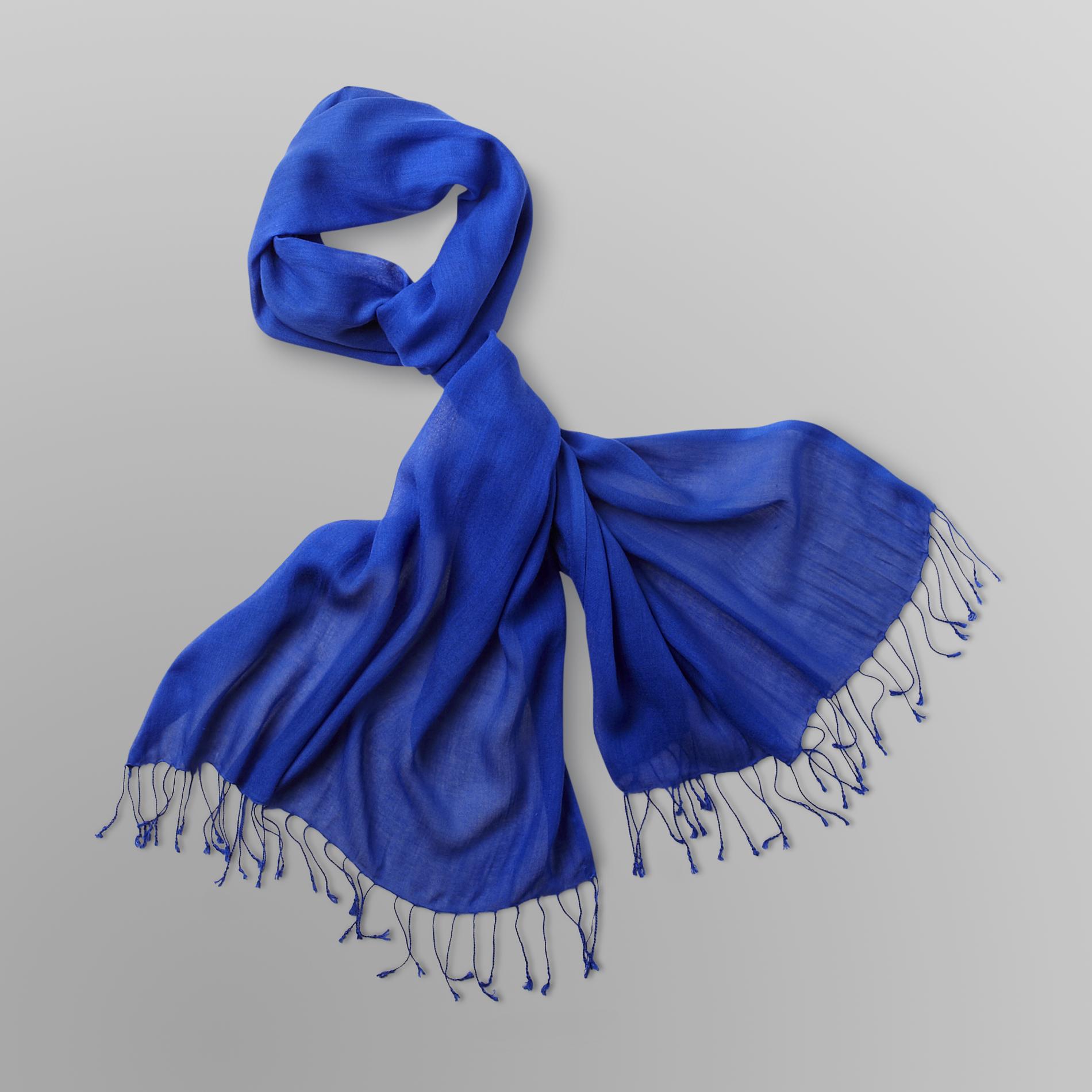 Women's Featherweight Fringed Scarf - Solid