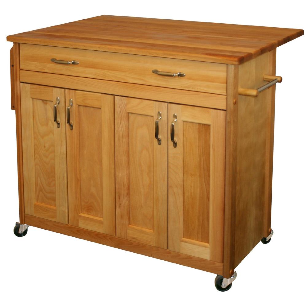 CATSKILL CRAFTSMEN INC Mid-Sized Island with Flat Panel Doors and Drop Leaf