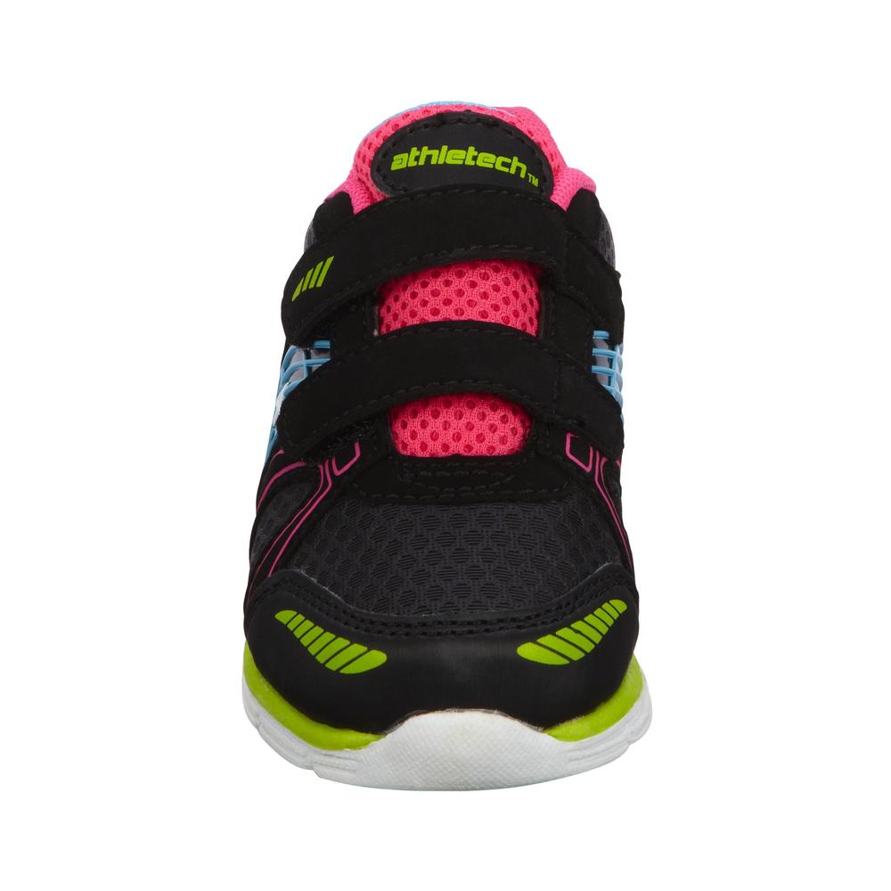 Athletech Toddler Girl's Sneaker Willow 2 - Black Multi - Everyday Great Price
