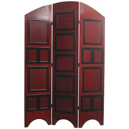 Oriental Furniture 5 1/2 ft. Tall Arc Top Photo Screen in Rosewood, Red Oriental Furniture 5 1/2 ft. Tall Arc Top Photo Screen in Rosewood, Red