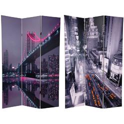 Oriental Furniture 6 ft. Tall New York State of Mind Room Divider