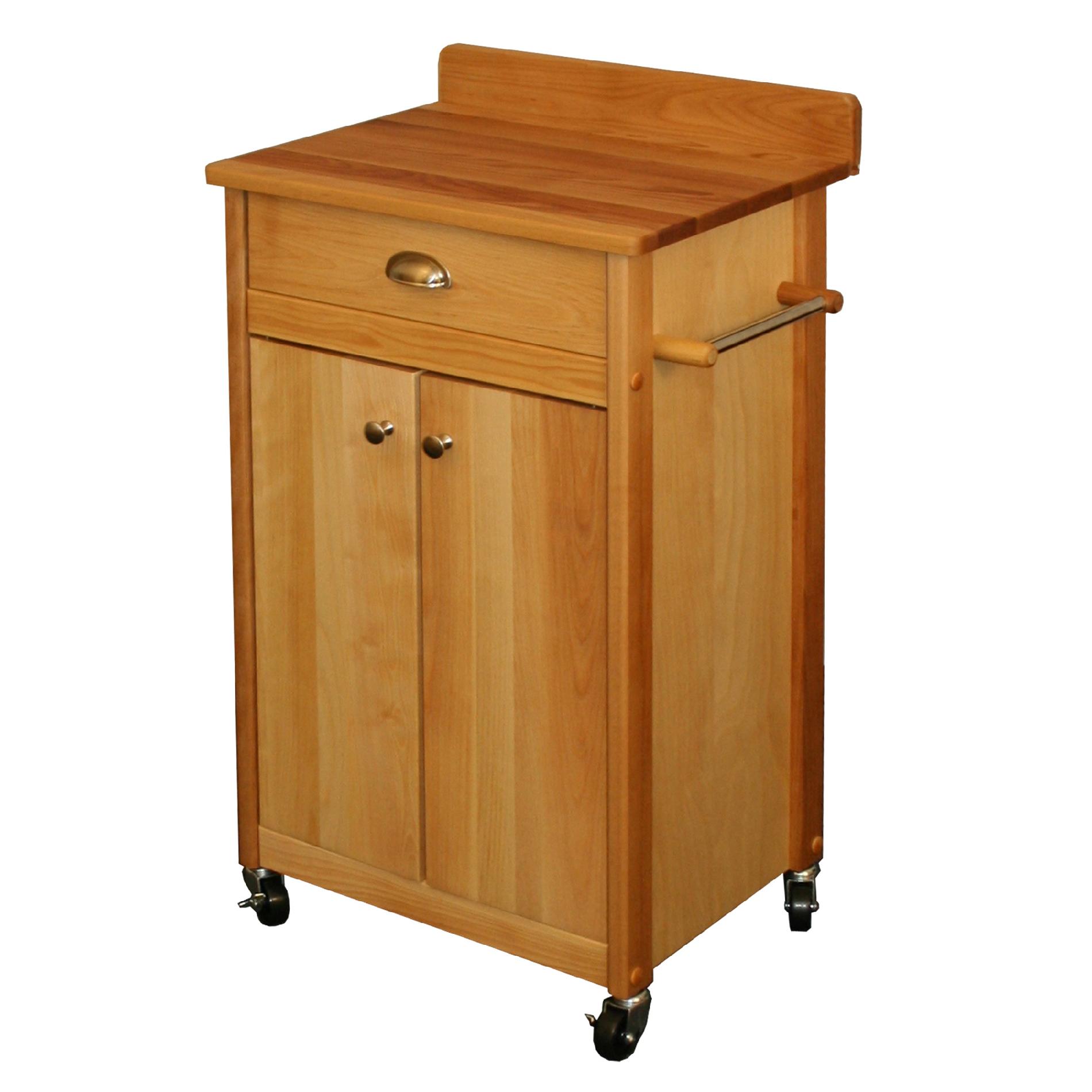 CATSKILL CRAFTSMEN INC Butcher Block Cart with Backsplash
