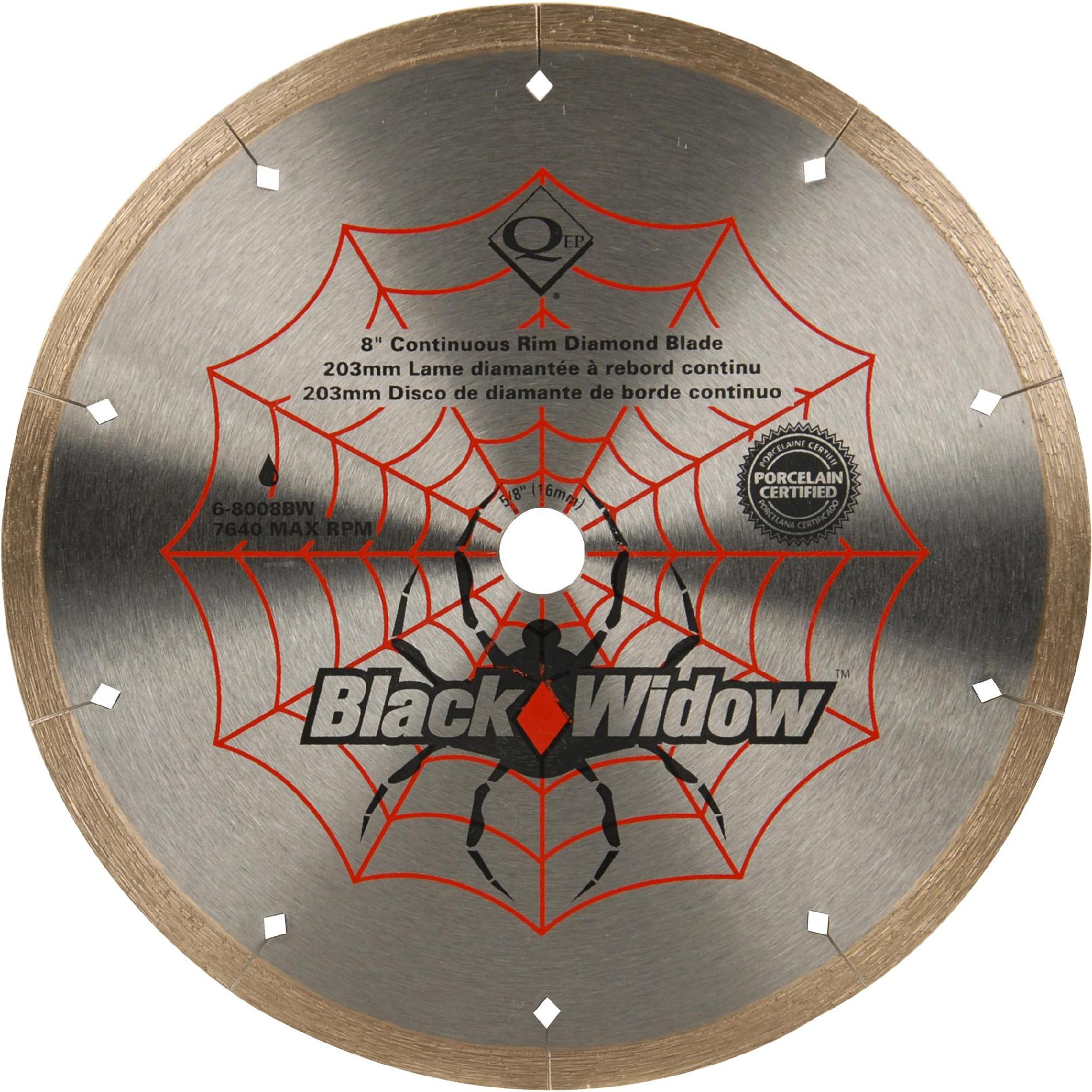 Black Widow Micro-Segmented Rim 8 in. Diameter Diamond Blade, Wet Cutting