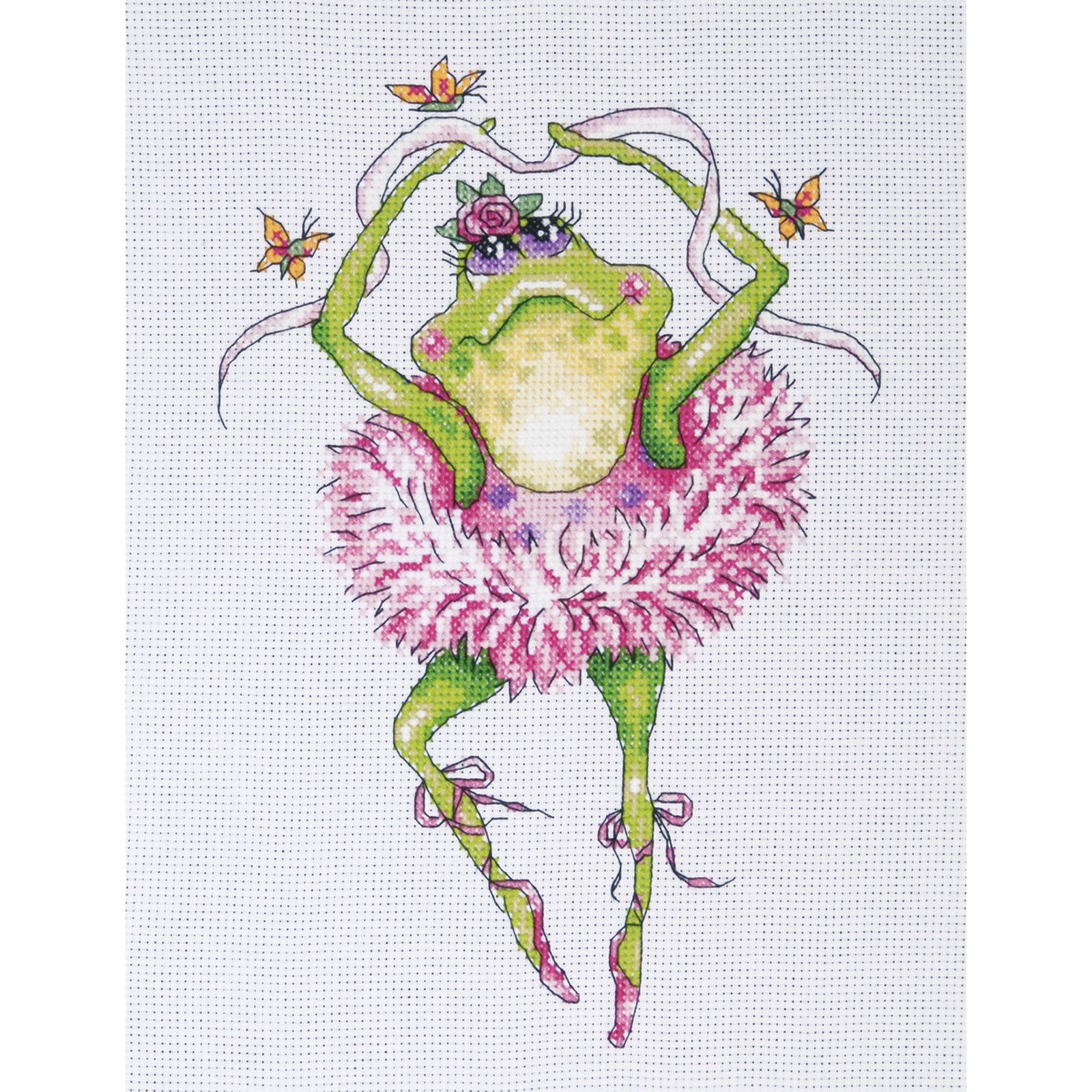Frog Dancer Counted Cross Stitch Kit 7"X10" 14 Count