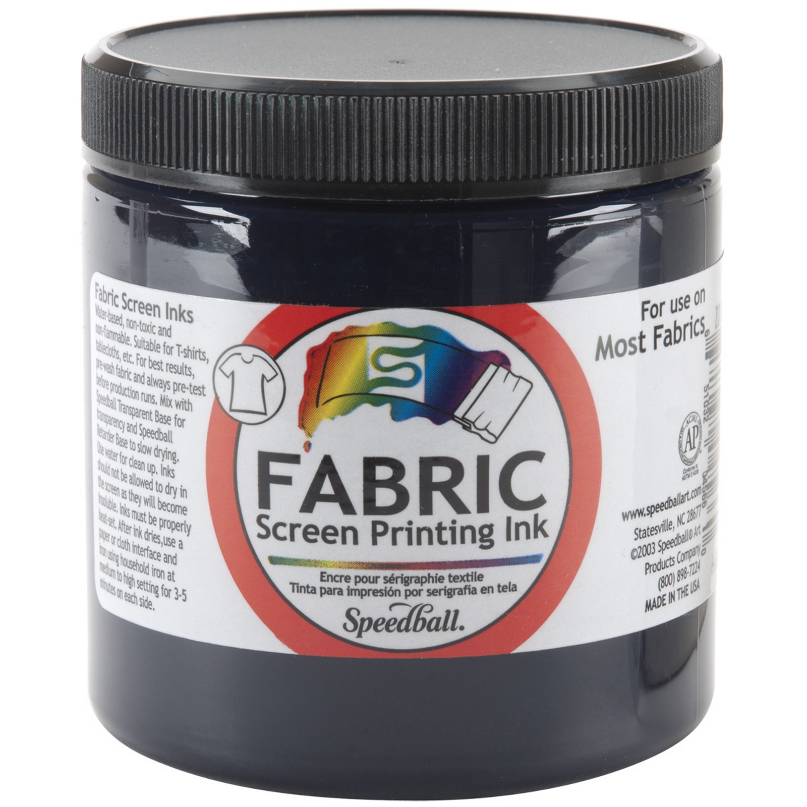 Fabric Screen Printing Ink 8 Ounces Blue Denim