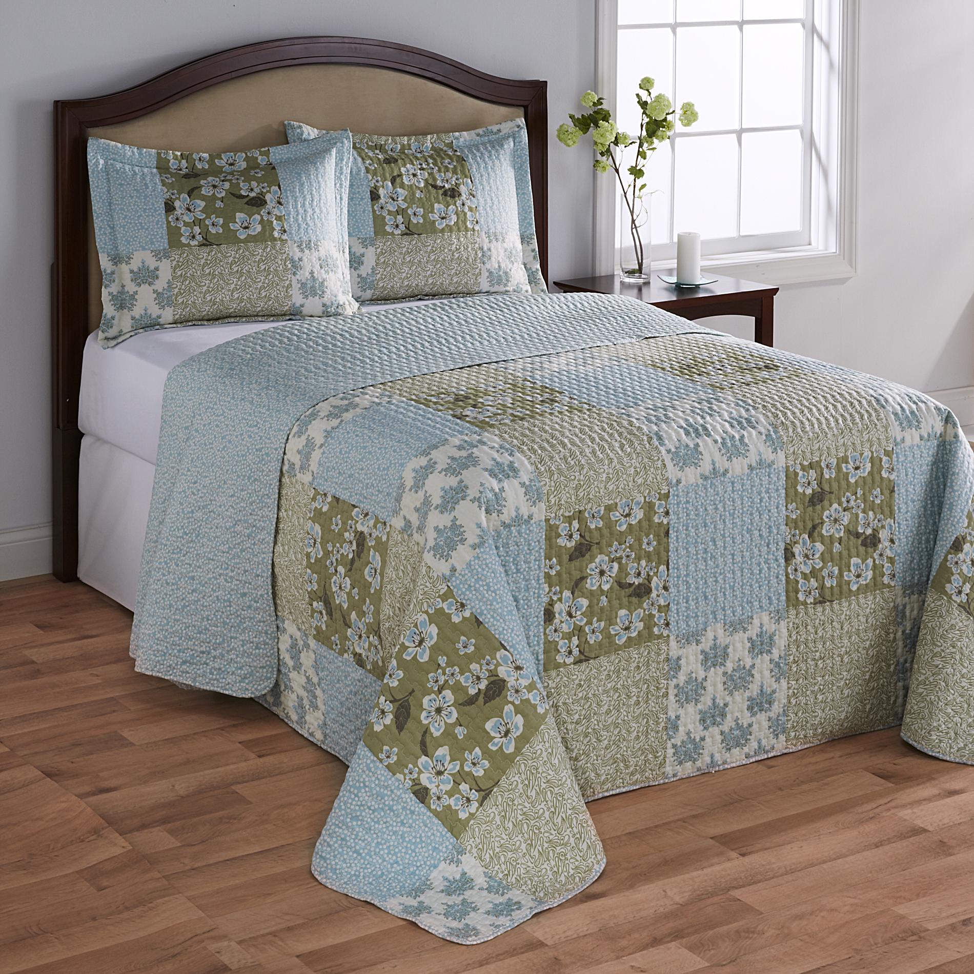 Colormate Marie Bedspread Set - Quilted