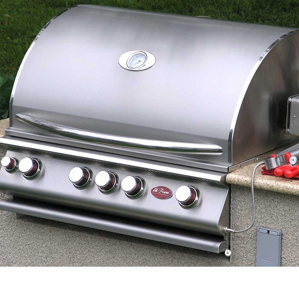 Cal Flame 4-Burner Stainless Steel Convection Grill with Rotisserie