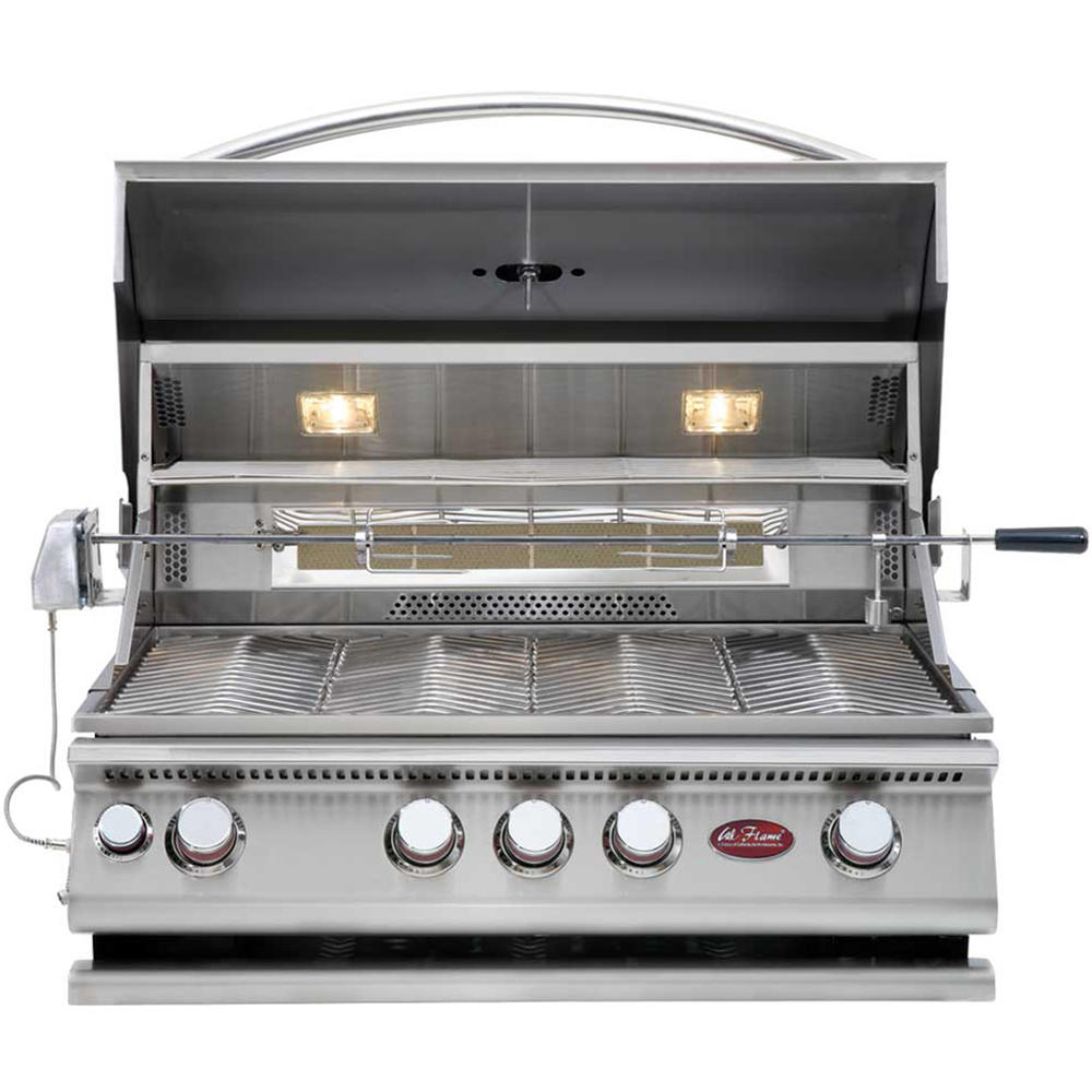 Cal Flame 4-Burner Stainless Steel Convection Grill with Rotisserie