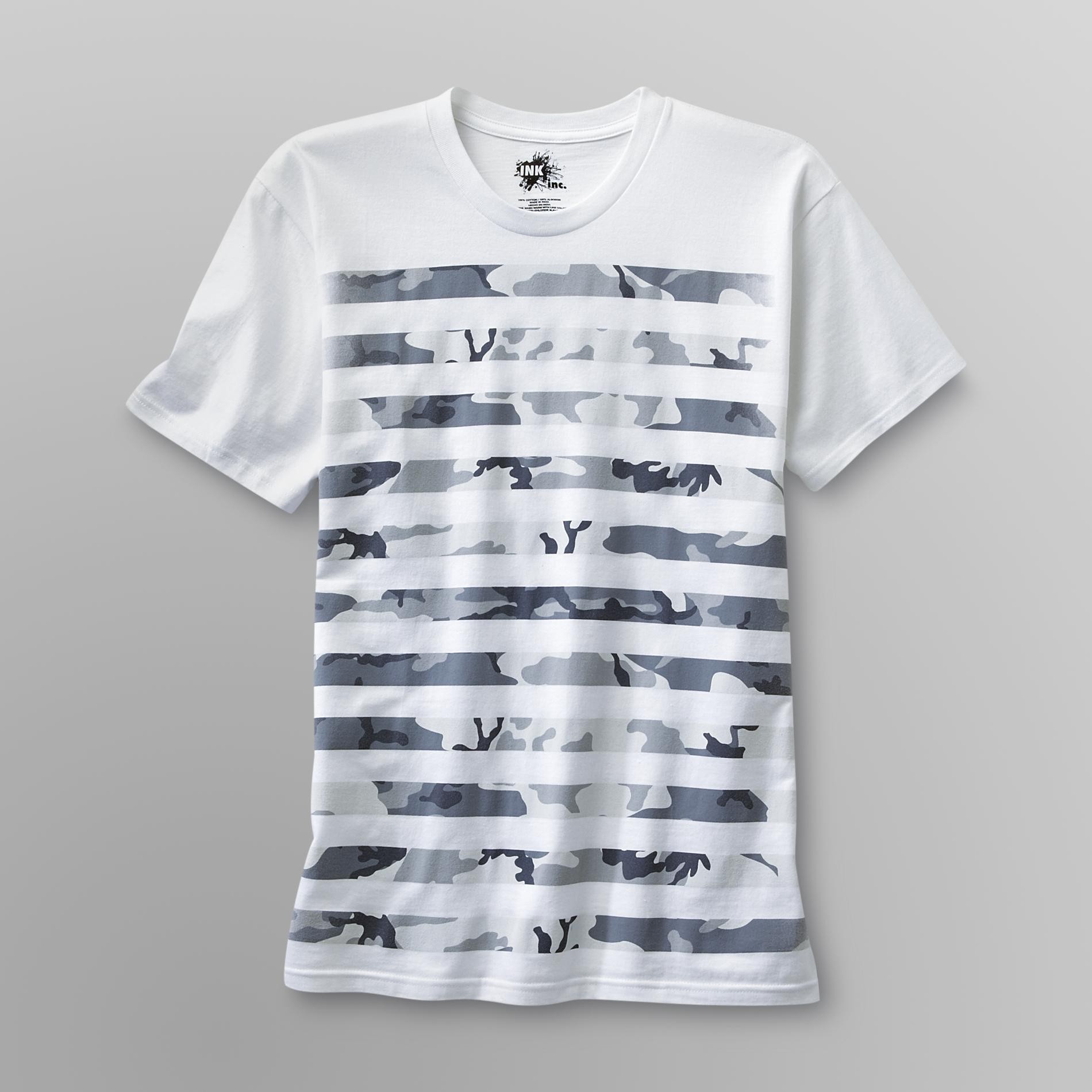 Young Men's Graphic T-Shirt - Camo Striped