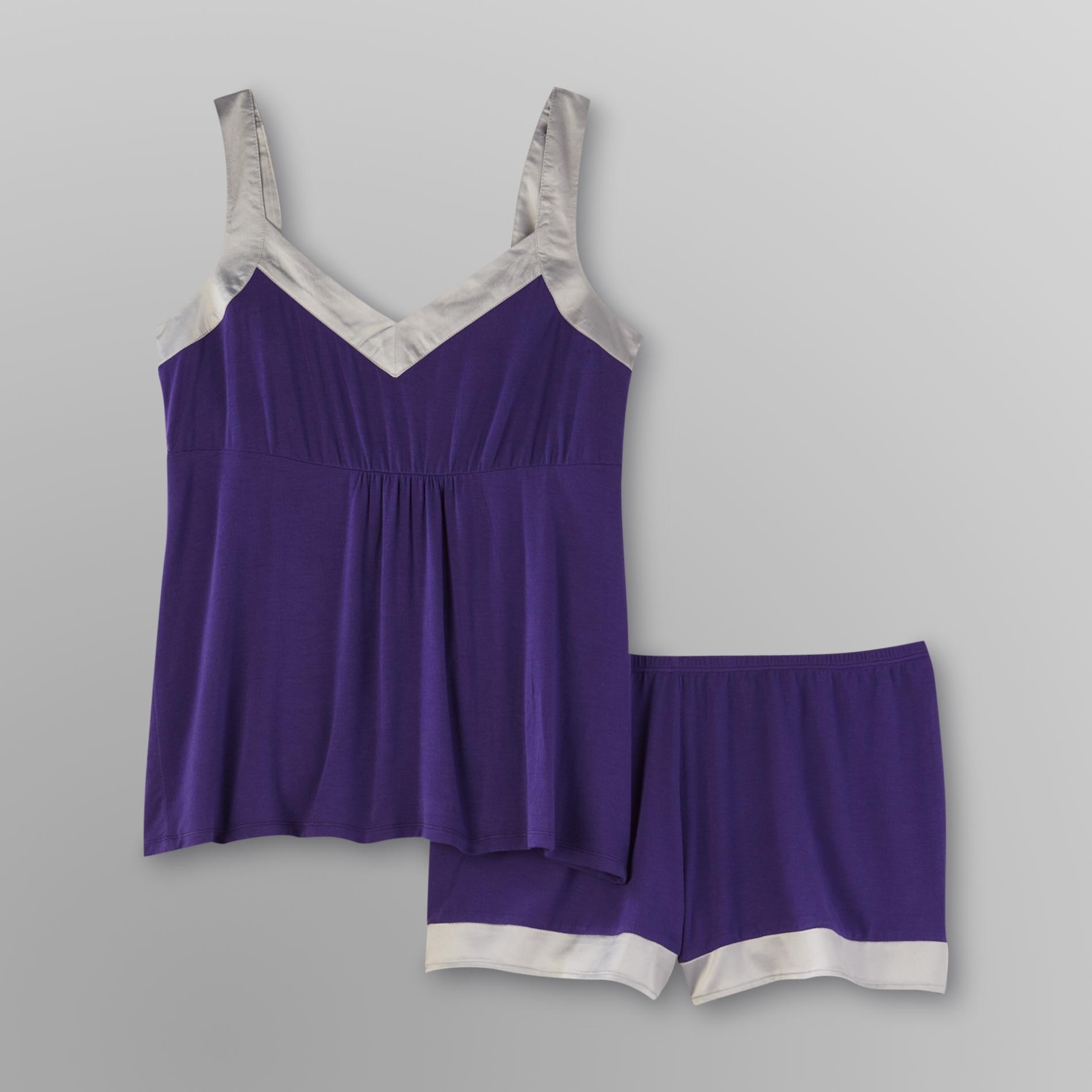 Covington Women's Satin-Trimmed Pajamas - Shorts