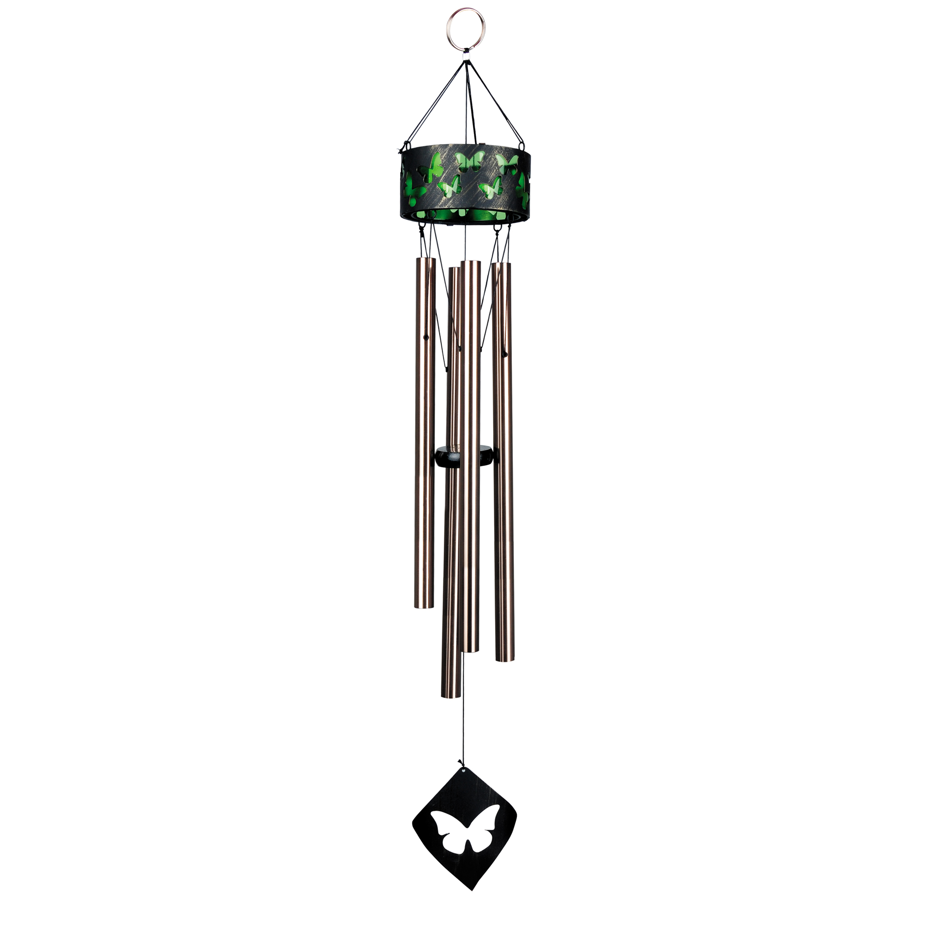 Metal Silhouette Wind Chime, Silver-3590279 Metal Silhouette Wind Chime, Silver-3590279