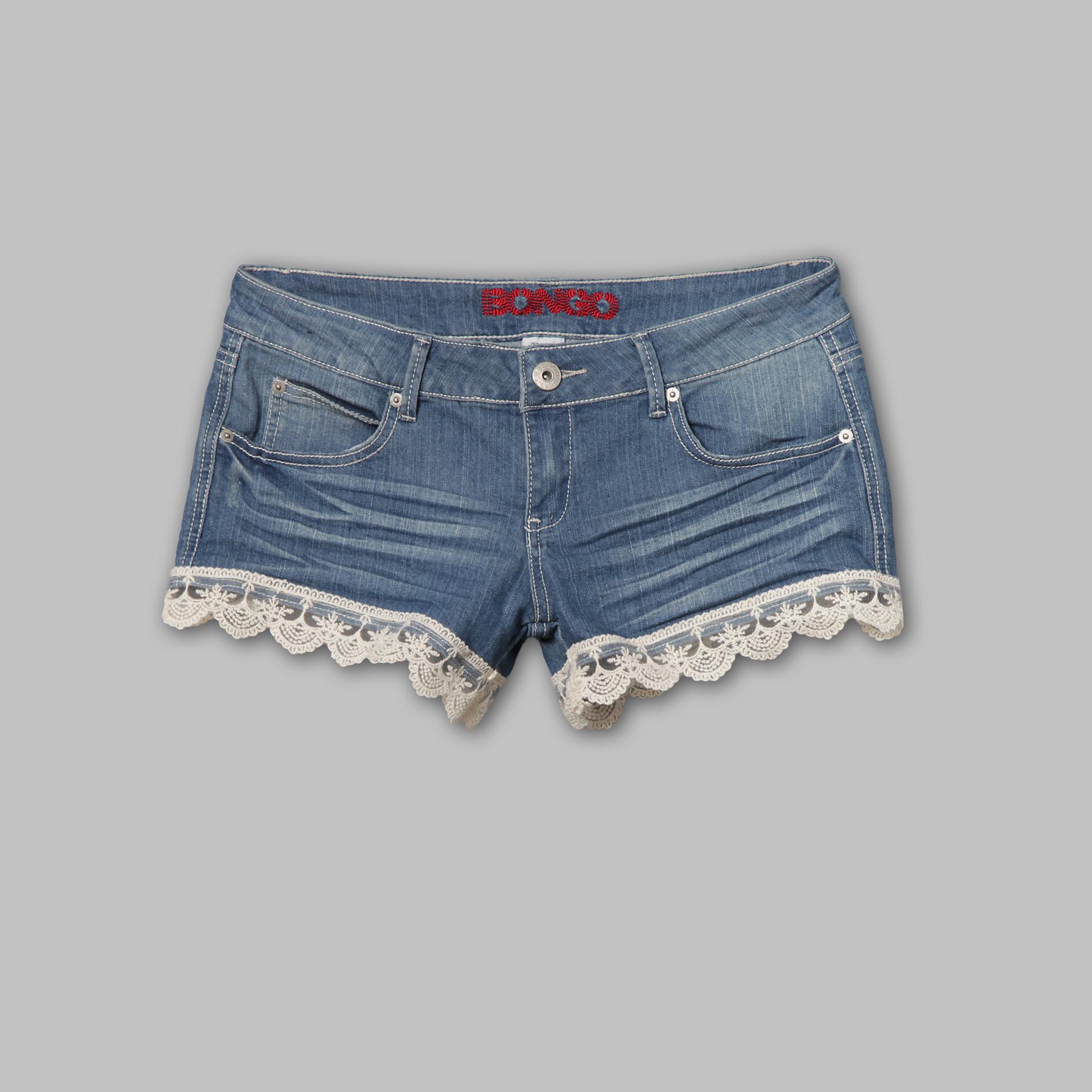 Bongo Junior's Lace Trim Jean Shorts