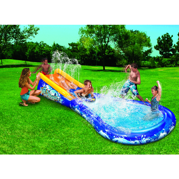 banzai cannonball splash backyard pool water slide
