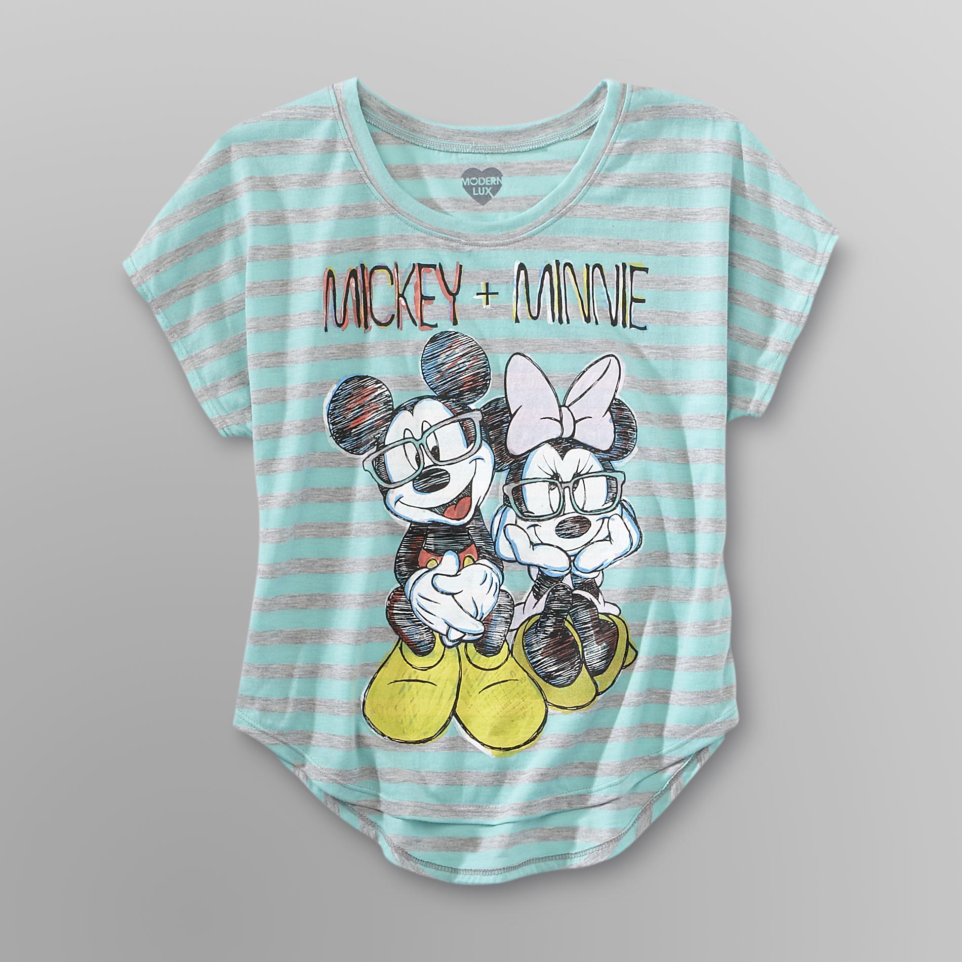 Modern Lux Mickey & Minnie Mouse Junior's T-Shirt