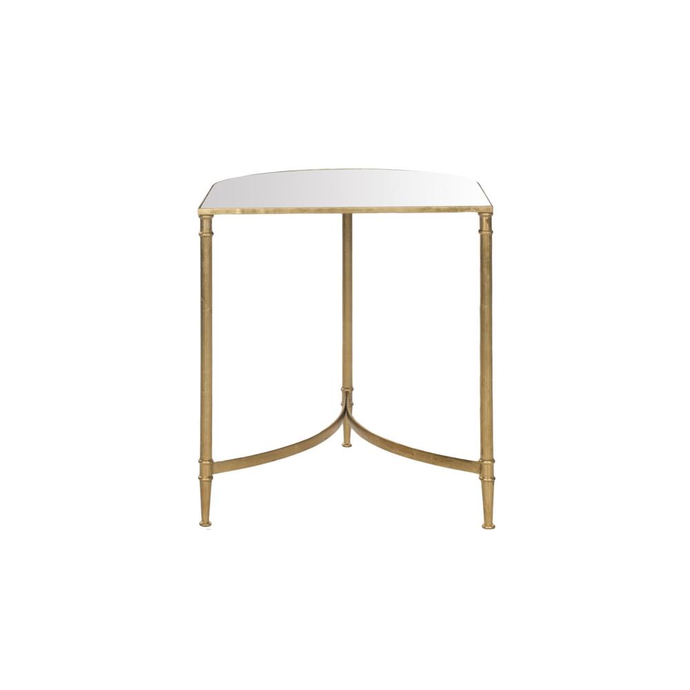 Safavieh Nevin Mirror Top Gold Accent Table