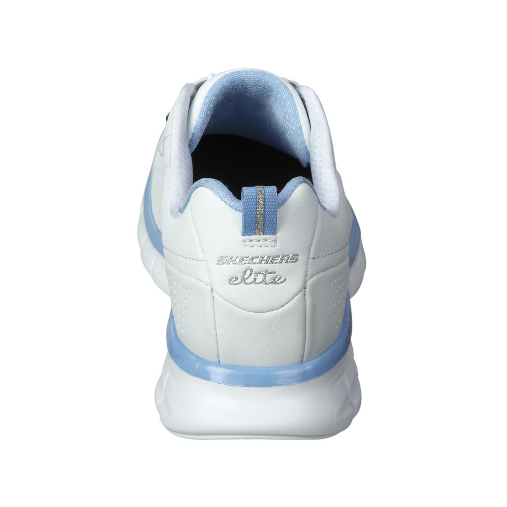 Skechers Women's Elite Status White/Blue Athletic Shoe