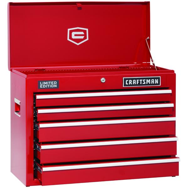 Craftsman 113409 5 Drawer Red Ball Bearing Griplatch Top Chest