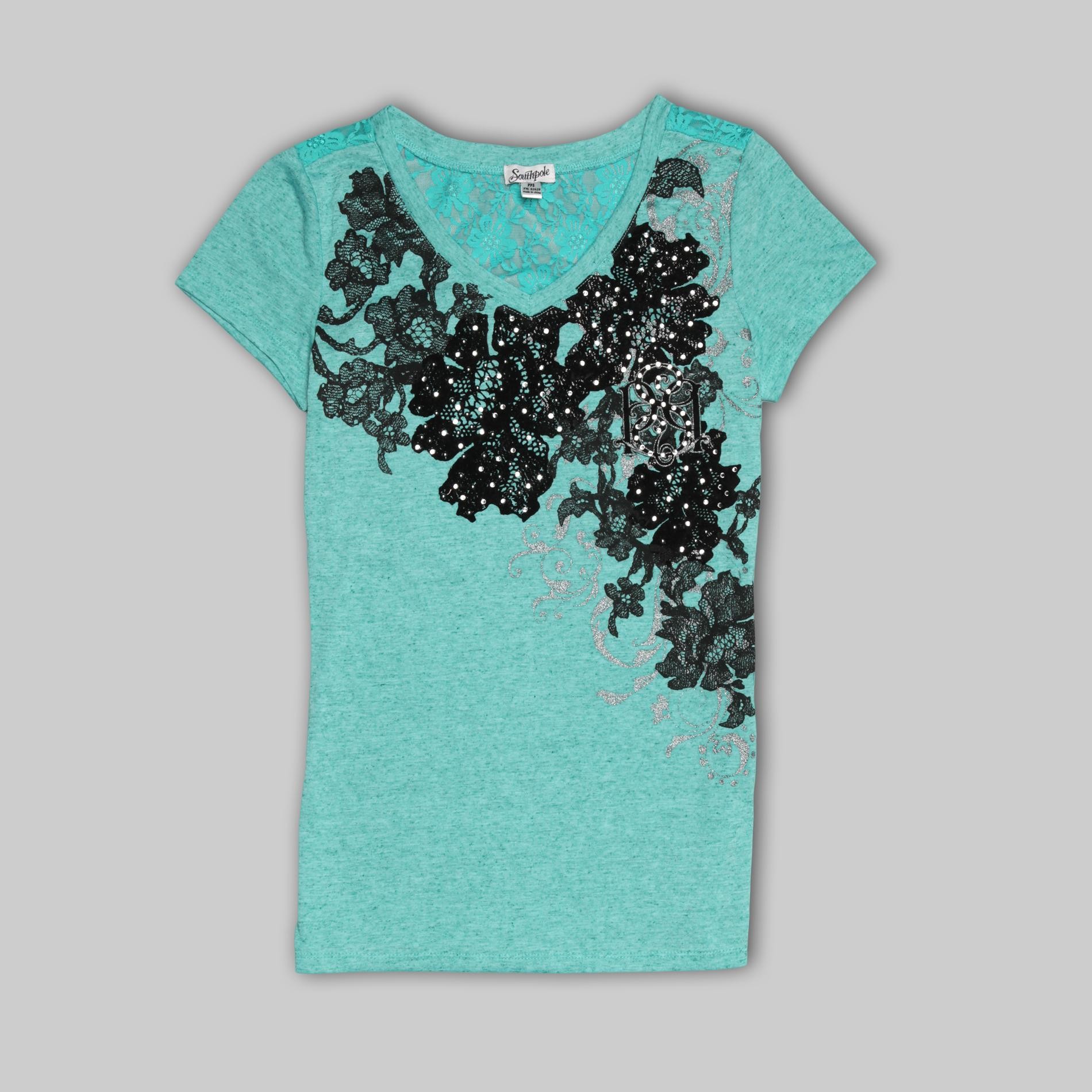 Southpole Junior's Graphic T-Shirt - Lace