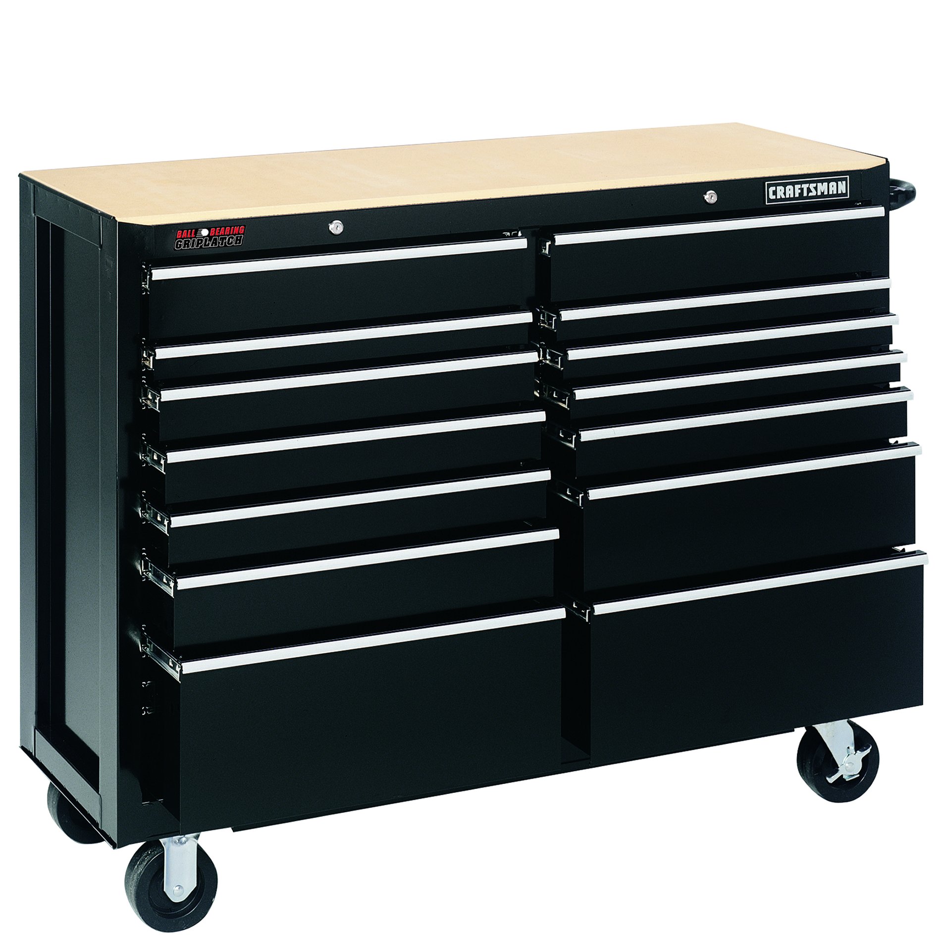 Craftsman 52" Wide 14-Drawer Ball-Bearing GRIPLATCH® Tool