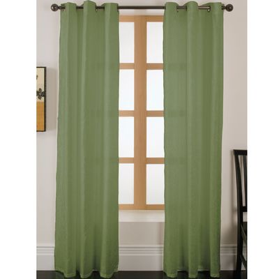 Essential Home Faux Silk Panel W/Grommets Sage