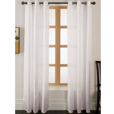 Essential Home Faux Silk Panel W/Grommets Off White
