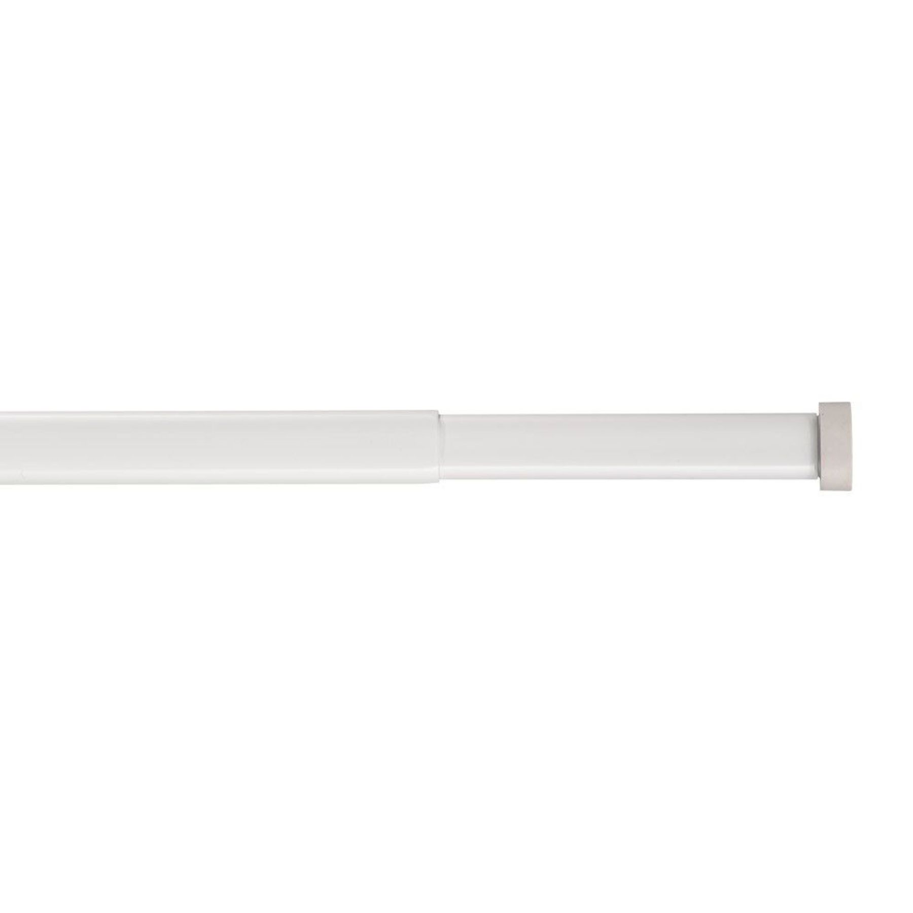 Essential Home Oval Spring Tension Rod, White