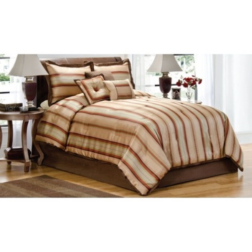 Essential Home 7 Piece Spicy Stripe Comforter Set