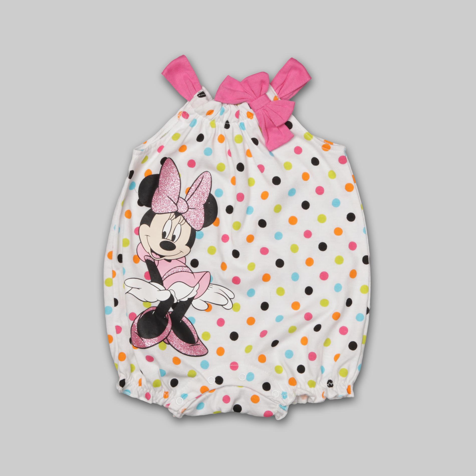 Disney Minnie Mouse Infant Girl's Romper - Polka Dot