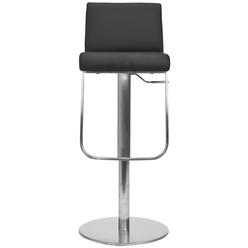 Safavieh Home collection Stanley Black Leather Adjustable gas Lift 24-331-inch Bar Stool