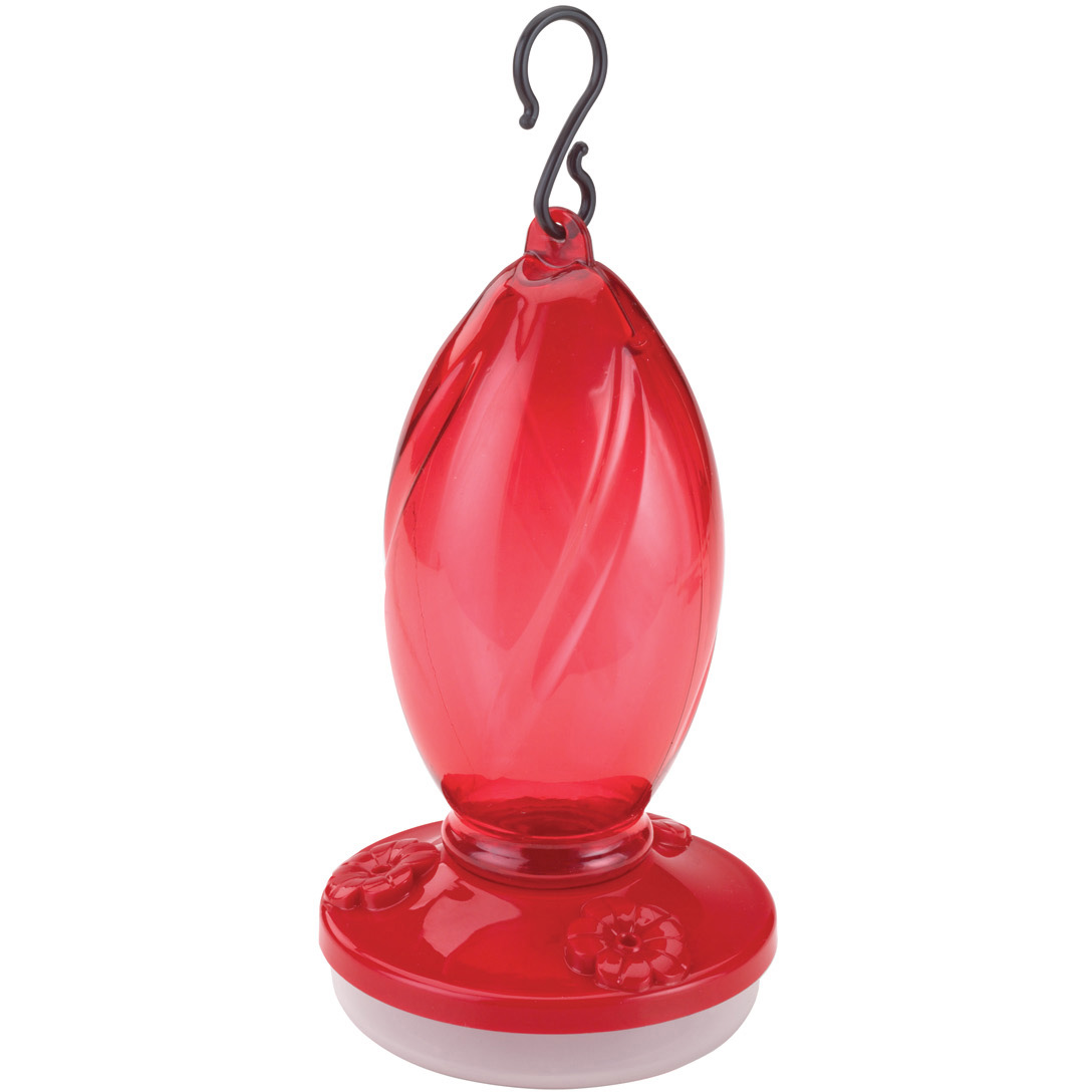 Hiatt 13 oz. Fiery Hummingbird Feeder, Red-38138 Hiatt 13 oz. Fiery Hummingbird Feeder, Red-38138