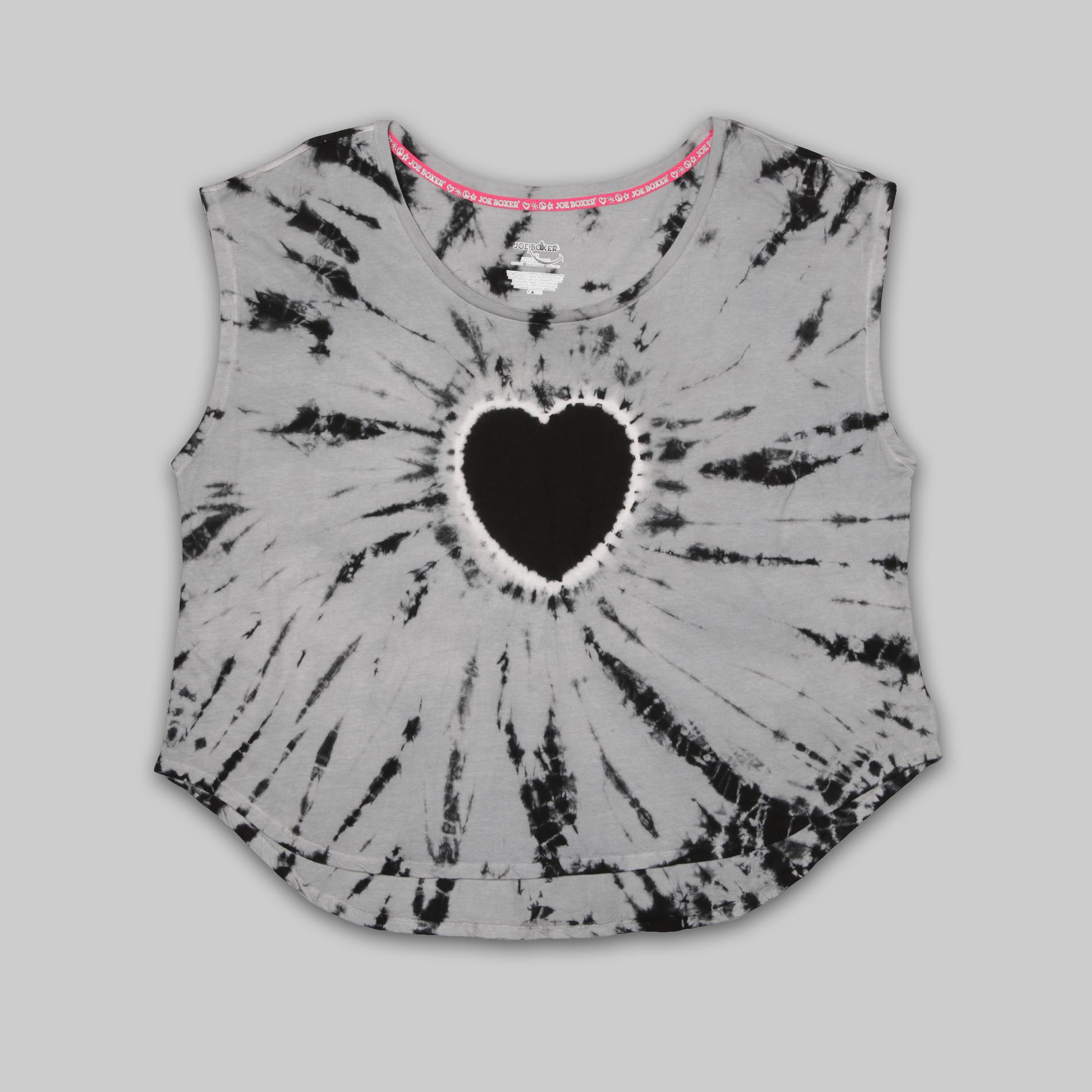 Joe Boxer Women's Plus Graphic T-Shirt - Tie-Dye Heart