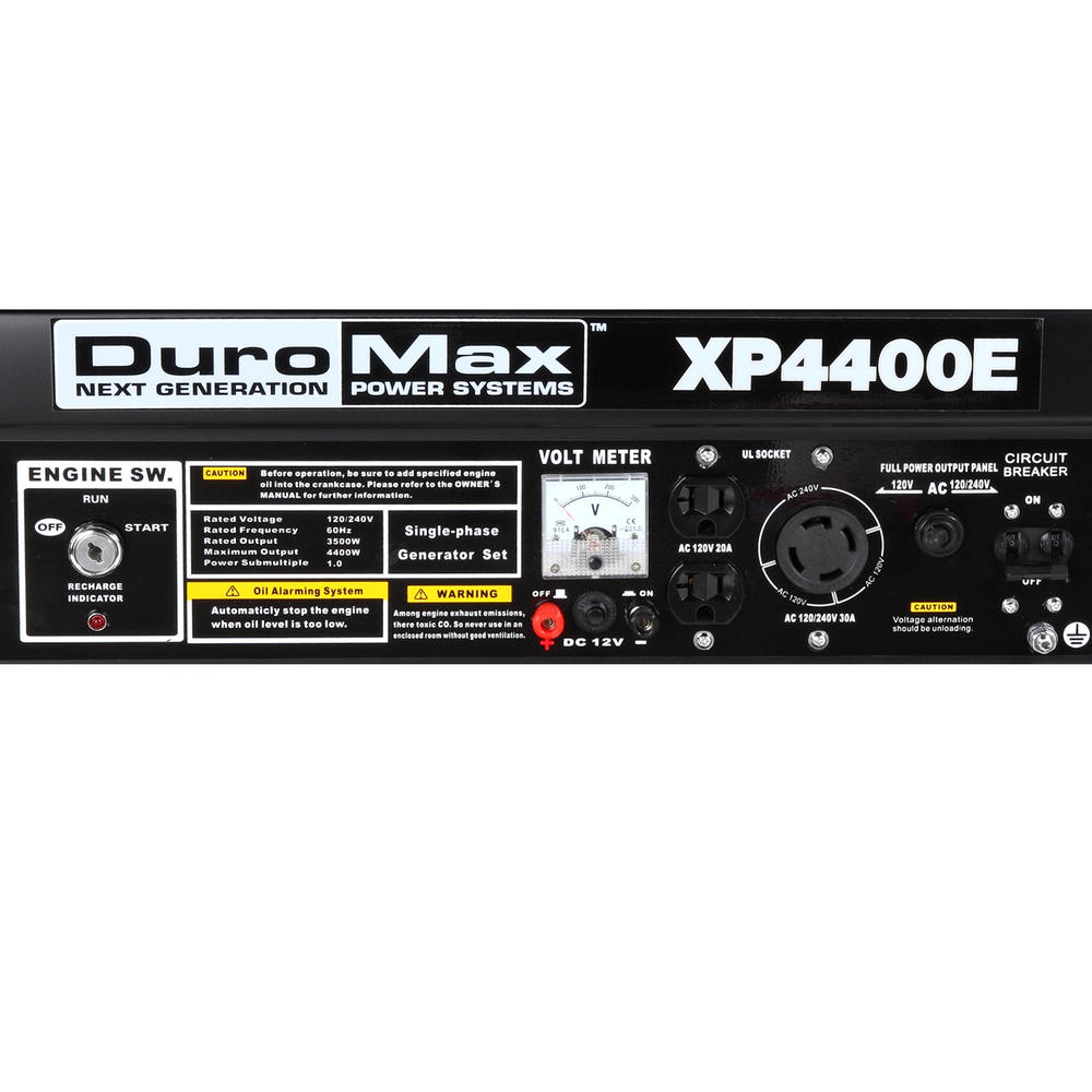 DuroMax XP4400E 4400 Watt Quiet Portable Electric Start RV Gas Powered Camping Generator.Non California Compliance