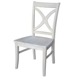 International Concepts Vineyard Curved X Back Dining Chair, Unfinished
