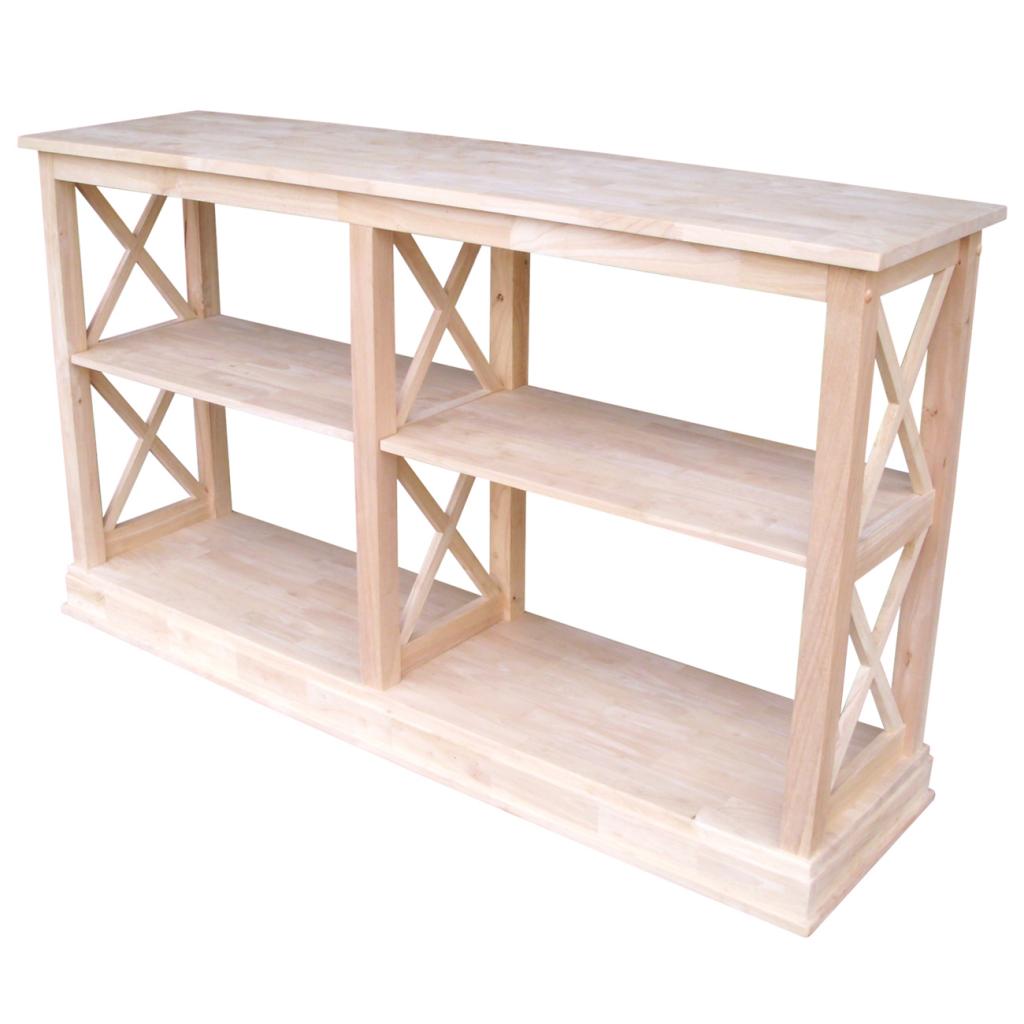 International Concepts Hampton Sofa Server Table With Shelves