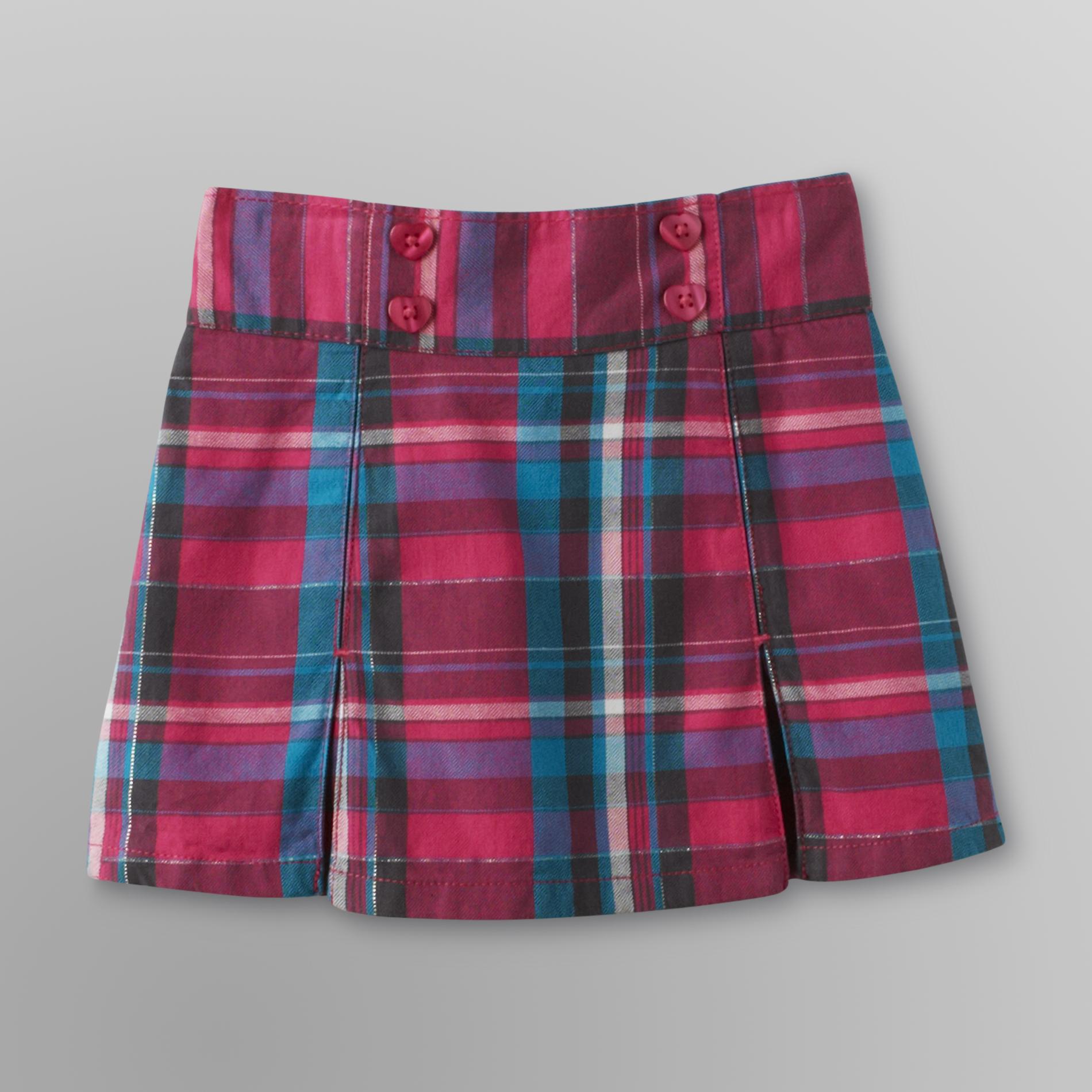 Toughskins Girl's Pleated Scooter Skirt - Plaid