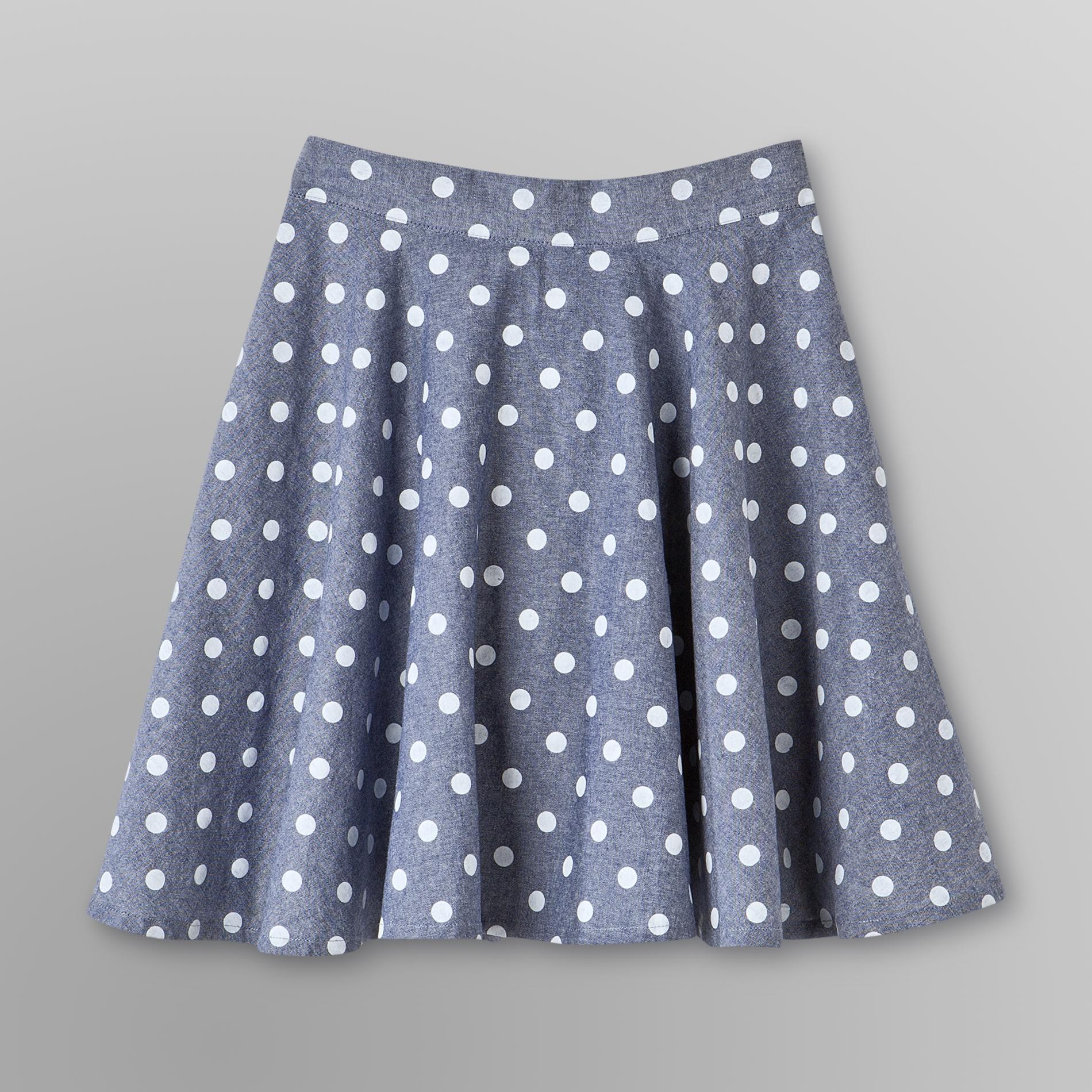 Bongo Junior's Chambray Skirt - Polka Dot