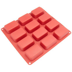 Freshware Silicone Mold Soap Mold for Pudding Muffin Loaf Brownie Cornbread and Cheesecake Mini 12-Cavity