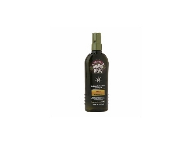 Parrot Head "Dedicated to Sunshine" Tanning Oil, All Natural Oil Spray, SPF6, 8.5 fl oz