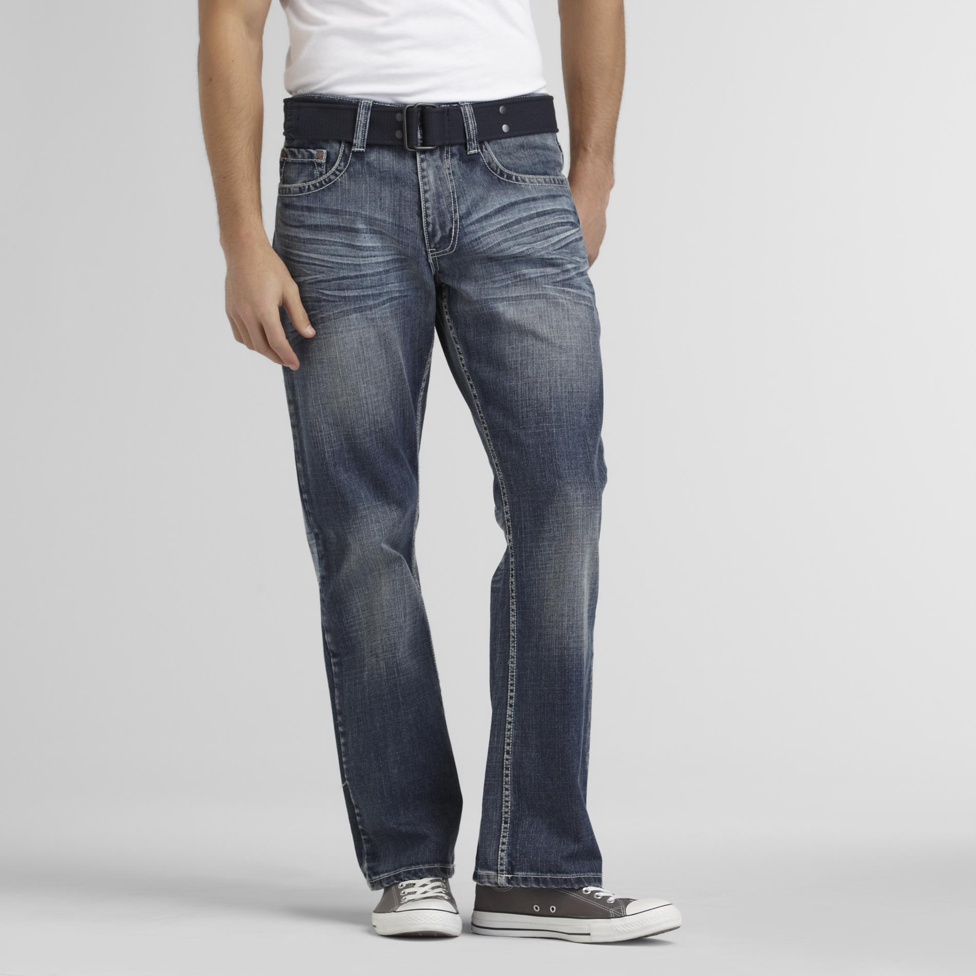 Men's Bootcut Jeans & Belt