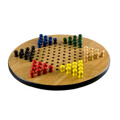 sterling games wooden chinese checkers 11.5 inch family board game for kids and adults