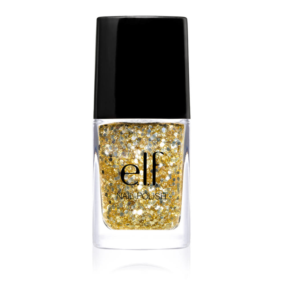 Elf Essential Glitter Nail Polish, Gold Star, 0.34 fl oz