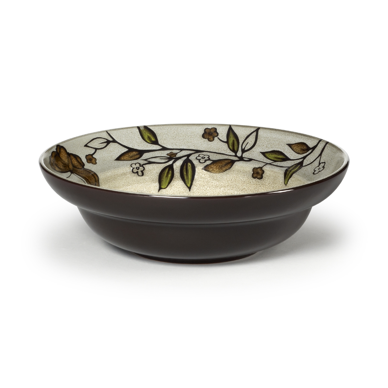 Pfaltzgraff Everyday Rustic Leaves 9.5" Vegetable Bowl - With Butterfly
