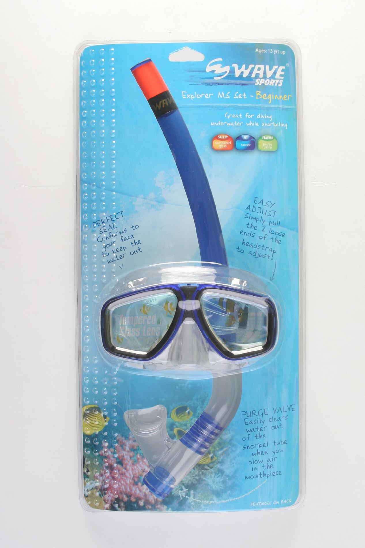 Wave sports Explorer Mask - Snorkel and Fins Set